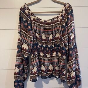 Chic Tribal Print Women's Blouse